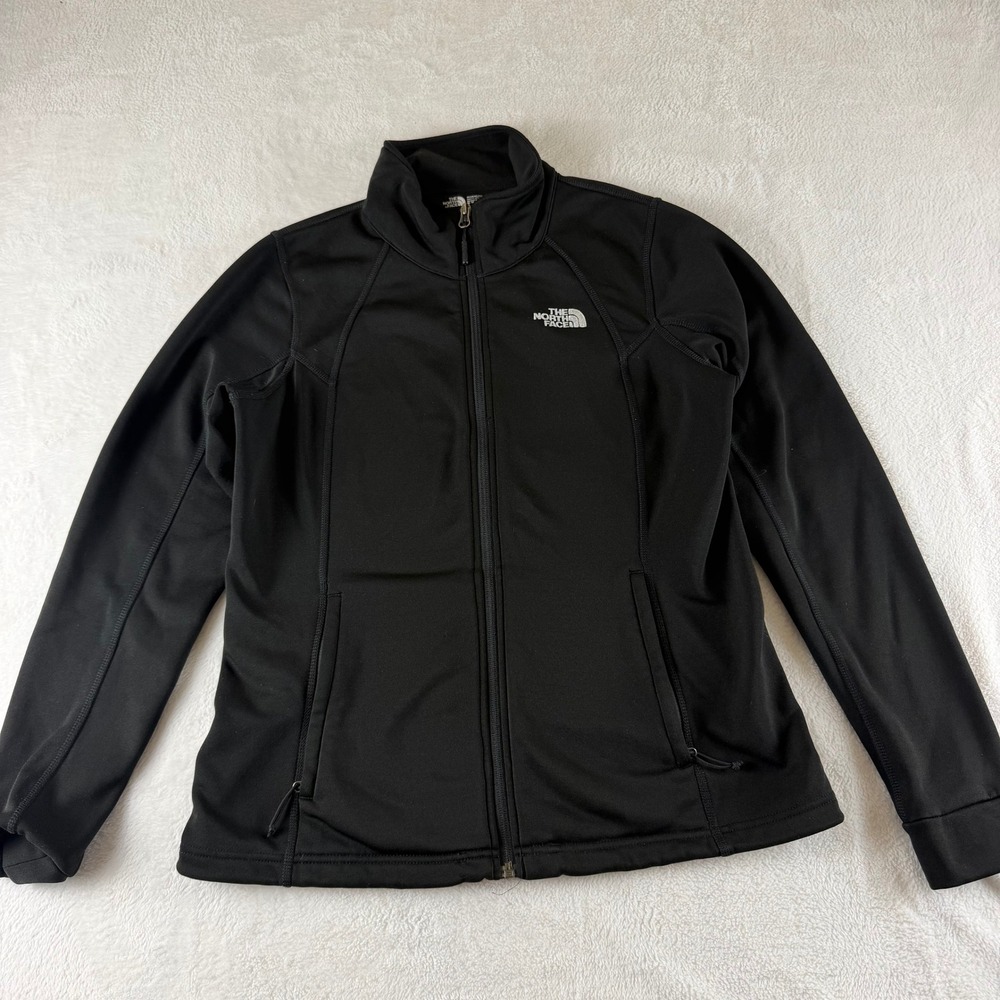 The North Face Fleece Jacket Full Zip Womens Medium Black Softshell Activewear